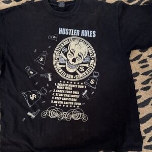 Vintage - STASH HOUSE - PAPER‎ - Double Sided Graphic T Shirt - Y2K -3XL. 3964